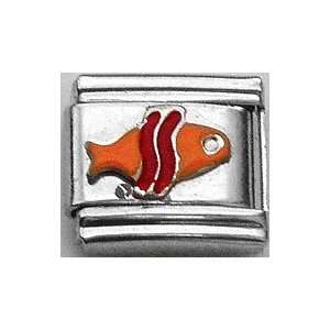   Charming Orange Fish Water Marine Animal Theme Italian Charm Jewelry