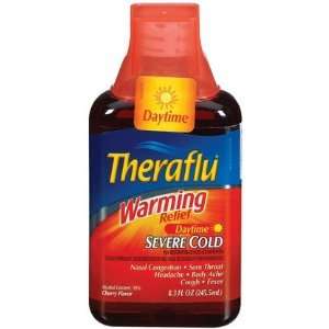 Theraflu Warming Relief Severe Cold & Cough, Daytime, Cherry Flavor, 8 