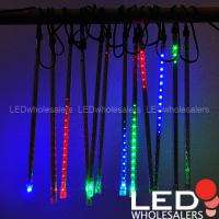 Mult Color RGB LED Mini Snowfall Light Tubes, Double Sided 8 With 