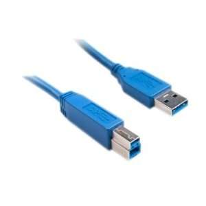  USB 3.0 Device Cable, 10ft, Blue ,Type A to Type B, Male 