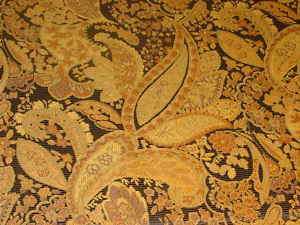 Blue Gold Design Upholstery Fabric bty  