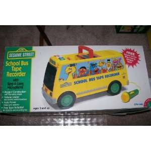  Sesame Street School Bus Tape Recorder Toys & Games