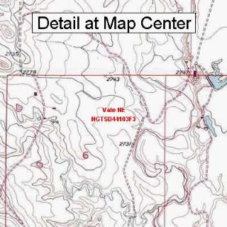   Topographic Quadrangle Map   Vale NE, South Dakota (Folded/Waterproof