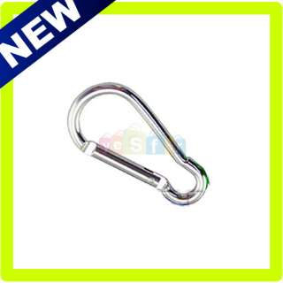Carabiner Camping Snap Clip Hook Keychain Hiking Silver  