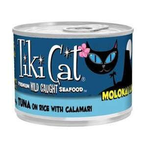   Molokai Luau Tuna on Rice with Calamari Canned Cat Food 8/6 oz cans