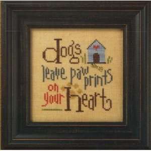  Dogs Leave Paw Prints   Cross Stitch Pattern Arts, Crafts 