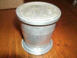 Vintage Aluminum Folding Drinking Cup  