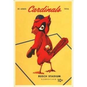  1956 St Louis Cardinals Vs Brooklyn Dodgers Scorecard 