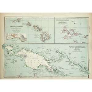   Blackie Geography Maps Papua Guinea Sandwich Hawai