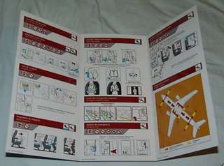 TACA AIRLINES AIRBUS A 321 SAFETY CARD 