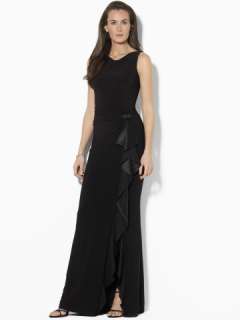 Knotted Ruffle Jersey Gown   Sale Dresses   RalphLauren