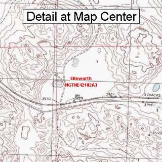 USGS Topographic Quadrangle Map   Ellsworth, Nebraska (Folded 