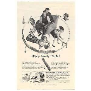  1953 Lionel Trains Happy Family Circle Print Ad 