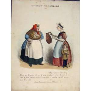    Hand Colored Notions Of The Agreeable Antique Print
