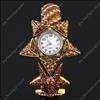 Brown Swarovski crystal star jewelry fashion Wrist quartz watch 