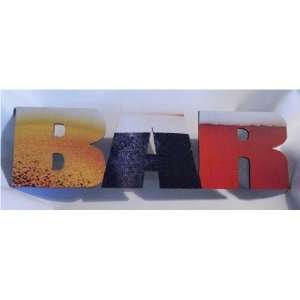  Bar Sign with Beer Bar Letters made from wood for Bar Pub 
