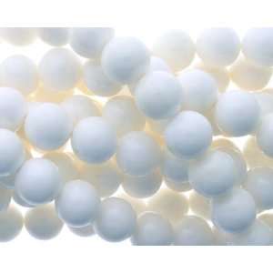 White Agate  Ball Plain   12mm Diameter, No Grade   Sold by 16 Inch 