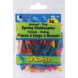  Tiny Spring Clothespins 1 Assorted Colors 50/Pkg   654997 