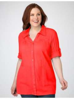 CATHERINES   Gauze Button Front Tunic  