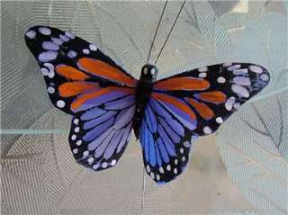 Prpl Monarch Butterfly Decor w/ Wire for Floral, Plants  