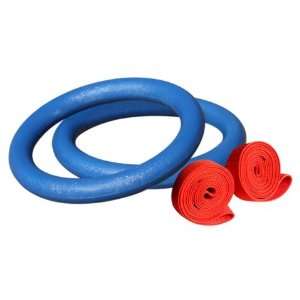  OneFitWonder Blue Gymnastic Rings Fixed Straps