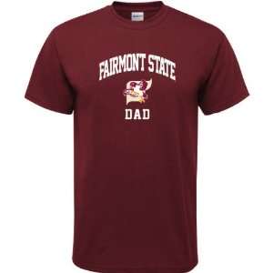  Fairmont State Fighting Falcons Maroon Dad Arch T Shirt 