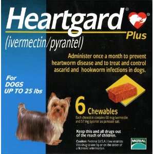  Heartgard Plus Blue for Small Dogs 0  25 Lbs, 6 Chewables 