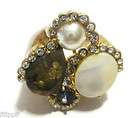 SIGNED BANANA REPUBLIC FLOWER STATEMENT PRETTY RINGS NEW S6