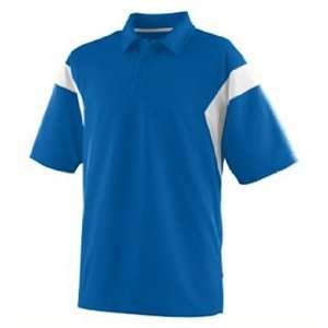   Textured Sideline Sport Shirt ROYAL/ WHITE WXL