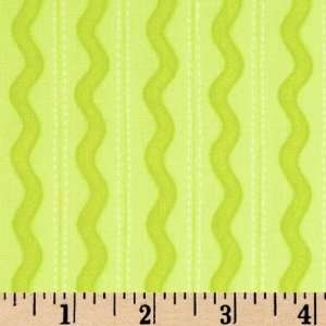  45 Wide Love To Craft Ric Rac Stripe Lime Fabric By The 