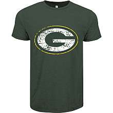 Green Bay Packers Mens Distressed Custom Blended T Shirt   