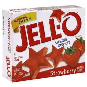 Jell O Gelatin Dessert, Strawberry, 6 oz (Pack of 24)  