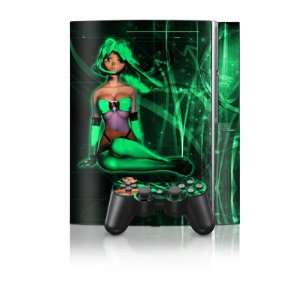 Ghost Green Design Protector Skin Decal Sticker for PS3 
