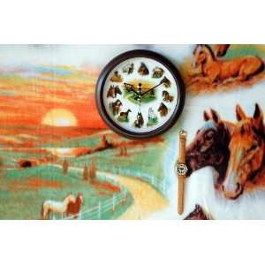  New Horse Design Blanket, Watch and Wall Clock 10 