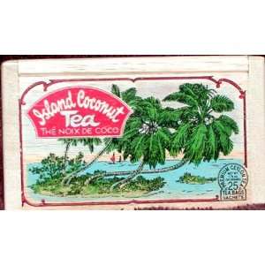 Mlesna Coconut Flavored Teas (25 Tea Bags)   Wooden Box  