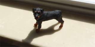 Dollhouse Miniature Rottweiler Dog Standing Animal Pet  