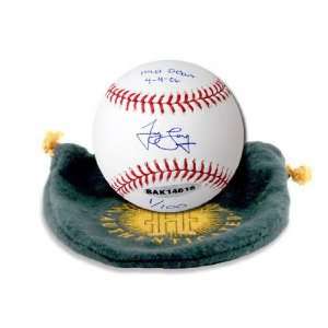  James Loney Autographed Baseball with MLB Debut, 4/4/06 