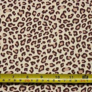 Leopard Print Cotton Fabric Brown Width 63 c900  