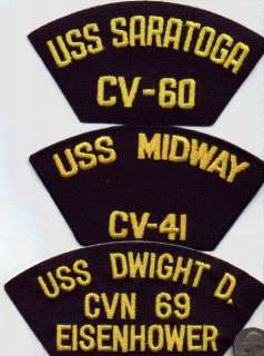 USN/NAVY VIETNAM SHIP CAP/HAT PATCH USS SARATOGA CV 60  