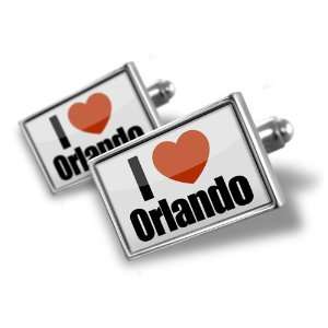 Cufflinks I Love Orlando region Florida, United States   Hand Made 