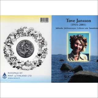 Moomin Tove Jansson Jubilee Silver 10 Euro Mint Finland  