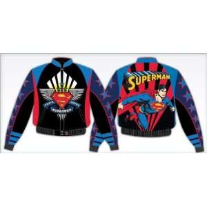 Superman Kids Twill Jacket BONUS Cap & Gloves Youth 2XL 13 14