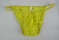 sexy mens underwear thong G string size (27 31) yellow #448  