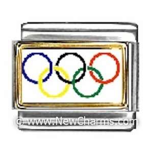  Olympic Photo Flag Italian Charm Bracelet Jewelry Link 