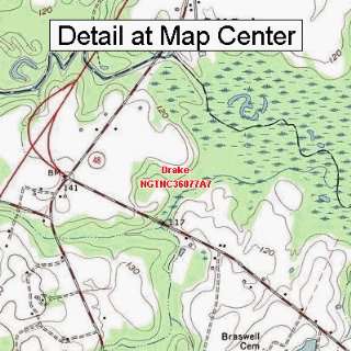  USGS Topographic Quadrangle Map   Drake, North Carolina 