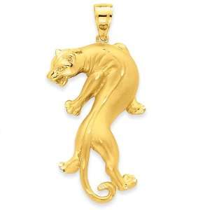  Solid 14k Gold Panther Pendant Jewelry