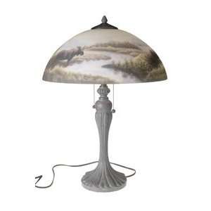    Big Sky Carvers® Reverse Hand Painted Moose Lamp