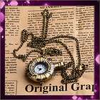 Retro Bronze Purfume bottle form Pocket Watch with long necklace chain