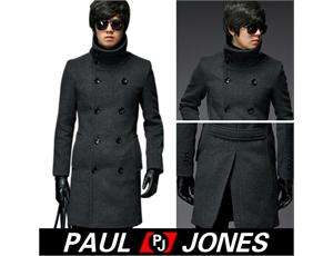 PJ Fashion Mens UK Style long coat jacket outerwear  