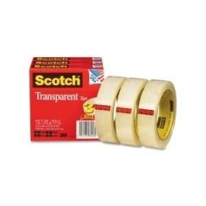   Scotch Glossy Transparent Tape   Clear   MMM600723PK